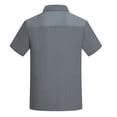 thumbnail image 3 of Men's and Women's Summer Chef Uniform, Short Sleeve Thin Lightweight Kitchen Work Jacket for Restaurant Hotel Bakery Cafe Catering,Gray M, 3 of 3