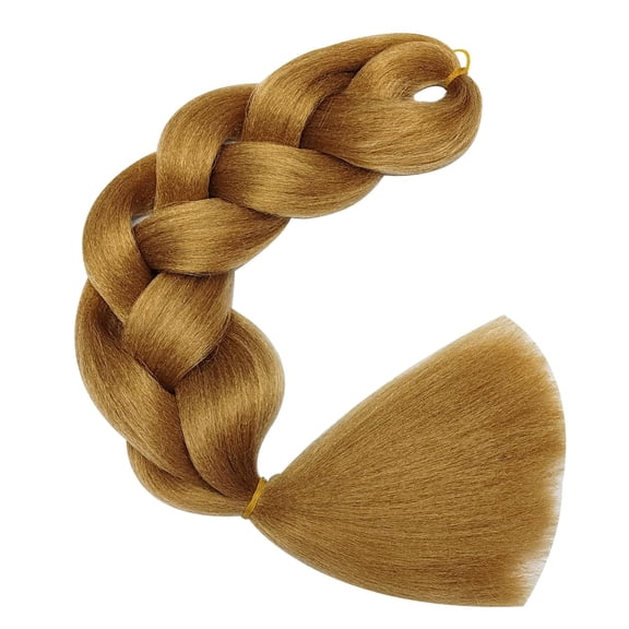 WEIF-Honey Blonde Braiding Hair One Pack Dark Blonde Fake Braids In Hair Extensions 27# Braid High Temperature Fiber Jumbo Braids(1pc/pack)