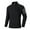 #162-Black, variant on Donemore Men's Half-Zip Stand Collar Training Top with Zippered Pockets, Breathable Quick-Dry Fabric for Outdoor Running and Gym, Casual Long Sleeve Sportswear