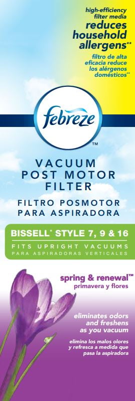 Febreze Spring & Renewal Scent BISSELL Style 7, 9 & 16 Vacuum Filter, 27W83