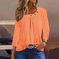 thumbnail image 1 of Fiudx Ofertas Flash Del Día Solo En Línea Blusa de Manga 3/4 a La Moda para Mujer, Camiseta Estampada, Top Informal, 1 of 5