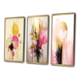 thumbnail image 3 of Designart "Vintage Pink Gold Circle Pastel Grace IV" Modern Geometric Framed Wall Art Set Of 3 - Gold Abstract Frame Gallery Set For Office Decor, 3 of 6