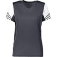 thumbnail image 3 of Holloway Sportswear M Womens Arc Shirt Short Sleeve Carbon/White 222744, 3 of 4