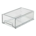 thumbnail image 2 of Plastic Stackable Kitchen Storage Organizer Bin Containers with Front Pull Drawer for Cabinet Pantry Fridge Freezer Shelf Refrigerator Organizer, 2 of 4