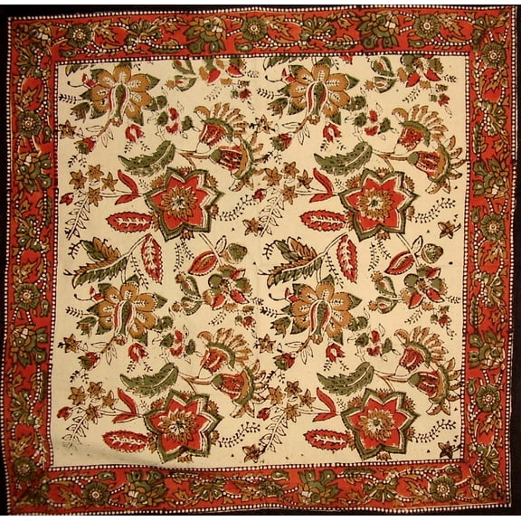 Jaipur Block Print Cotton Table Napkin 18" x 18" Autumn Colors