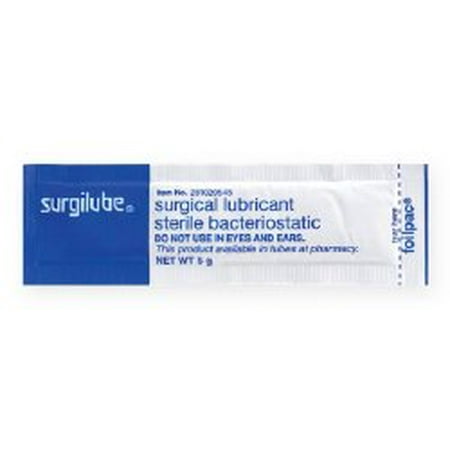 Surgilube Lubricating Jelly 5 Gram Individual Packet Sterile, 281020545 - Box of 144