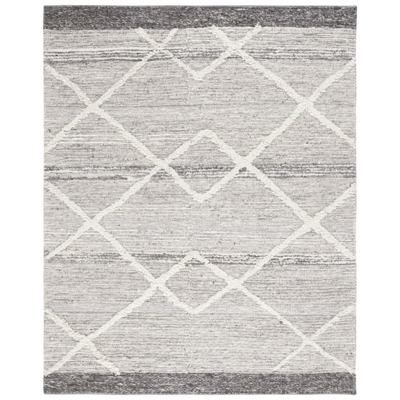SAFAVIEH Casablanca Reannon Diamond Area Rug, Grey/Ivory, 8' x 10'