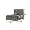 thumbnail image 2 of JERFIT 5-Piece Full Bedroom Set in Gray, Modern Wood Bed Frame with Dresser, Chest, Nightstand & Mirror, 2 of 10