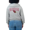 thumbnail image 5 of Women's WEAR by Erin Andrews  Heather Gray Arizona Cardinals Speckled Fleece Cropped Full-Zip Hoodie, 5 of 5