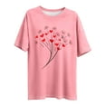 thumbnail image 4 of Pink Valentine's Day Shirt for Women, Plus Size Oversized Graphic Tee with Heart Print, Cute Comfy Holiday Gift,Size XL, 4 of 4
