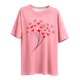 thumbnail image 4 of Tejiojio Women's Plus Size T-shirt Valentine's Day Heart Print Round Neck Short Sleeve Tops Spring Summer XL-5XL, 4 of 4