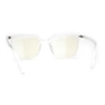 thumbnail image 4 of Thin Plastic Rectangular Horn Rim Blue Light Filtering Computer Eyeglasses Clear, 4 of 4