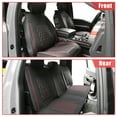 thumbnail image 2 of Car Front Rear Seat Covers Seat Protectors Pad for Toyota Tacoma 2005-2024 Faux Leather Black Red 5 Pcs, 2 of 6