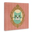 thumbnail image 3 of Stupell Industries Art Deco Green Cat Portrait Canvas Art, 36 x 36, by Carrie Cantwell, 3 of 8