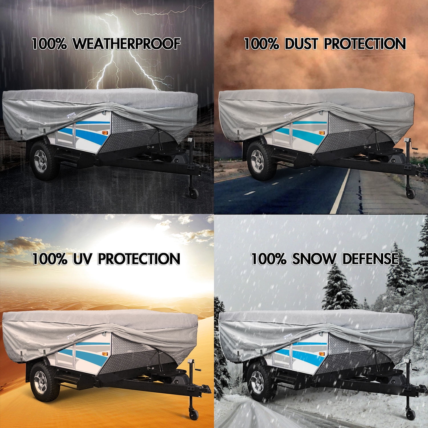 Classic Accessories Polypropylene Tent Trailer Cover