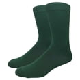 thumbnail image 1 of Solid Color Crew Cotton Dress Socks - Forest Green, 1 of 1