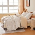 thumbnail image 3 of Sonive Boho Duvet Cover Set Modern Classic Beige Woven Jacquard Duvet Cover Set, Twin, 3 of 9