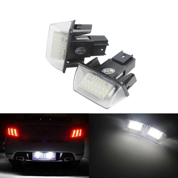 ANGRONG Canbus LED License Number Plate Lights Bulbs For Peugeot 206 207 307 308 406 407 Citron C3 C4 C5 BERLINGO SAXO XSARA