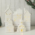 thumbnail image 2 of Ceramic Snow House LED Decor Nordic Christmas Village Tabletop Lamp Creative Festive Centerpiece for Mantel And Shelf Display, 2 of 7