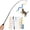 7pcs&2pole, variant on Cat Wand Toy, 8Pcs Retractable Plush Srtip Cat Teaser Wand Toys with Bell & String, Long Interactive Wand Toys for Indoor Kitten, Exercise
