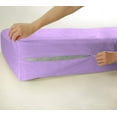 thumbnail image 2 of 400 Thread Count Zipper Fitted Sheets & Mattress Covers, 100% Egyptian Cotton Mattress Encasements - Long Staple Hotel Quality Bed Covers with 18" Inch Deep Pocket - Lavender Solid, Olympic Queen, 2 of 4