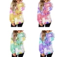thumbnail image 3 of Sudadera con capucha estampada teñida Suéter con capucha casual de mujer Sudadera con capucha de manga larga Top Monstrate AP000139-08B, 3 of 7