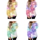 thumbnail image 3 of Sudadera con capucha estampada teñida Suéter con capucha casual de mujer Sudadera con capucha de manga larga Top kenally AP000139-17B, 3 of 7
