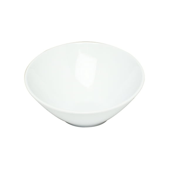 Excellante 35 oz. Cascading Bowl, Classic White Extra Heavy Weight Melamine Dinnerware Collection, Comes in Dozen