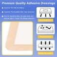 Niceful Silicone Foam Dressing 5"x5", Waterproof Adhesive Foam Bandages