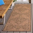 thumbnail image 2 of SAFAVIEH Courtyard Zowie Geometric Indoor/Outdoor Runner Rug, Gold/Natural, 2'3" x 6'7", 2 of 9