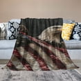thumbnail image 2 of Orinice Bald Eagle Flag Americo Makk Warm Lightweight Blanket Soft Fleece Blankets for All Seasons, Living Room Sofa Decor Cow Gifts, Super Soft Throw Blanket in Flannel Material, Multiple Sizes, 2 of 6