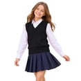 thumbnail image 3 of FASHOFT Boys Sweater Vest School Uniform Sleeveless Sweaters Solid Kids Knit Vest V neck Sleeveless Pullover Sweaters Tops 2-3 Years, 3 of 6