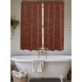 thumbnail image 6 of Dark Brown Bedroom Curtains 63 Inches length, Farmhouse Burlap Solid Brown Color Modern Linen Texture Window Treatment Curtain Drapes, Rod Pocket Curtain Panels for Living Room, 42"x63", 2 Panels, 6 of 7