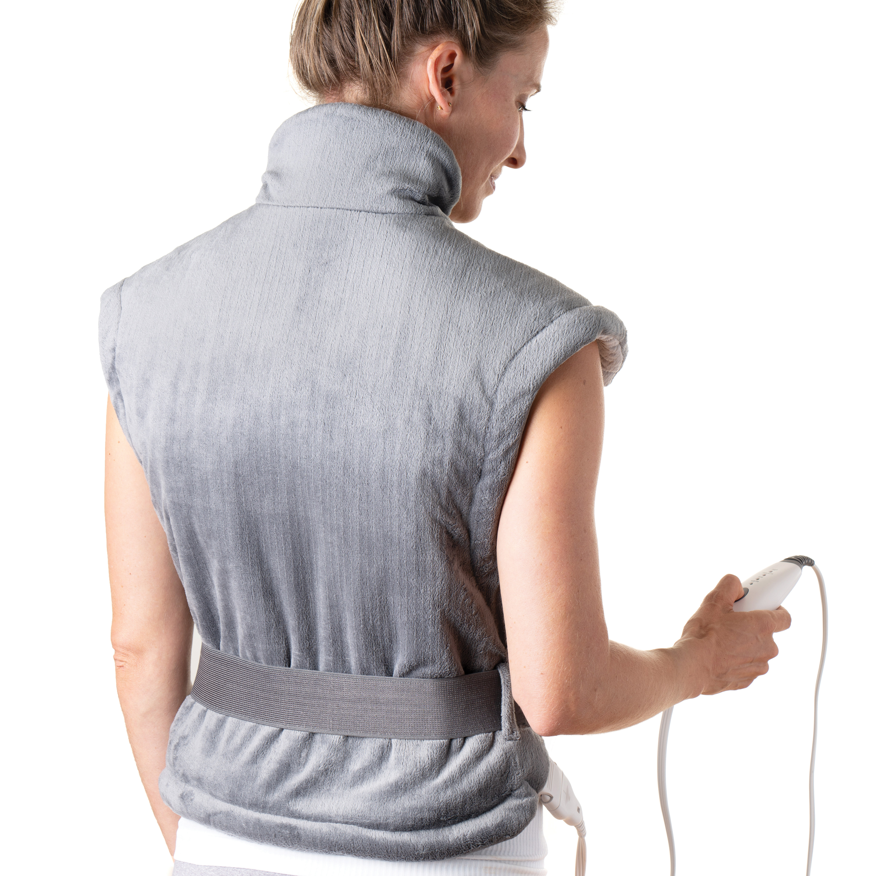 Pure Enrichment PureRelief XL Heating Pad for Back & Neck - Heat Therapy with 4 Heat Settings and Auto Shut-Off (Gray) - image 3 of 5