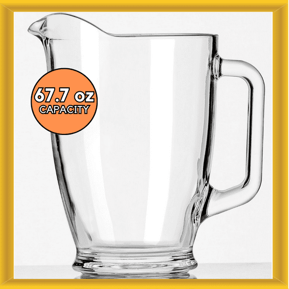 Libbey 67.7 Ounce Clear Tempered Glass Durable Round Pitcher
