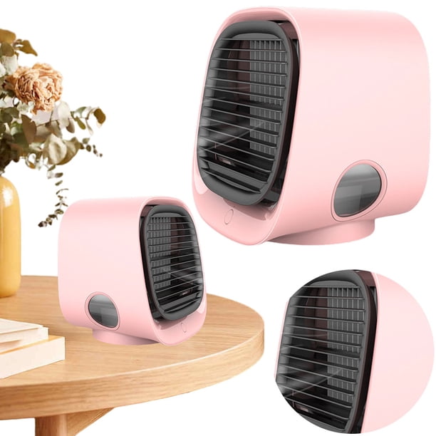 Pequeño Ventilador Refrigeración Escritorio Humidificador 3 en 1 Velocidades para Oficina Casa