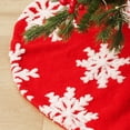 thumbnail image 4 of RKSTN room carpet 35.5 Inches Christmas Tree Skirt With Snowflake For Xmas Tree Holiday Party Decorations (Red), 4 of 8