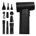 thumbnail image 3 of 110000RPM 80W Electric Air Duster Mini Turbo Violent Fan Rechargeable Blower Super Strong Jet Dry Keyboard Cleaning Tool,1 x Electric Air Duster Kit,Black, 3 of 8