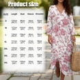 thumbnail image 6 of DISNIMO Floral Printed Linen-Like Maxi Dresses for Women Casual 3/4 Sleeve Midi Dress V Neck Loose Dresses Lightweight Long Dresses, M, 6 of 6
