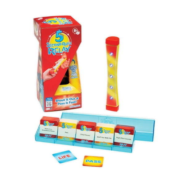 5 Second Rule Relais - Jeu de Fête Familiale - Relais Électronique Baton - Dévoilez-le & Passez-le Rapidement! - pour 2 Joueurs Ou Plus pour Enfants de 8 Ans et Plus