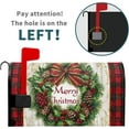 thumbnail image 2 of Merry Christmas Mailbox Covers Magnetic Standard Size 25.5 x 21 Inch Xmas Wreath Red Green Buffalo Plaid Seasonal Holiday Mailbox Wraps Post Letter Box Cover for Garden Yard Decor, 2 of 6