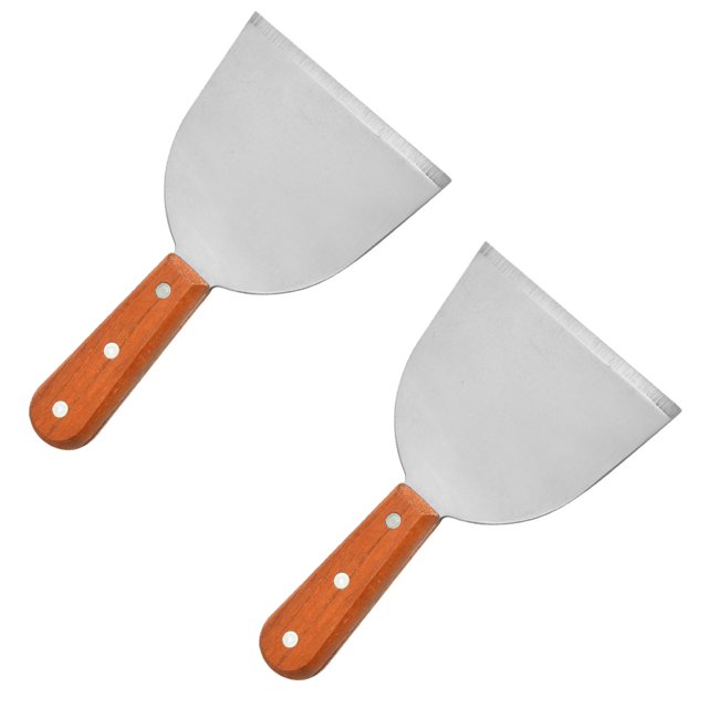 Oleegame 2PC Kitchen Utensils Set Stainless Steel Plate Cooking Spatula Fried Fish Shovel Frying Shovel Pancake Fried Ice Yogurt Shovel Steak Shovel Leaky Shovel Cooking Tools