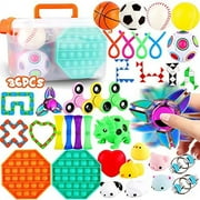 FiGoal 36 PCS Relief Set Sensory Fidget Toys Set, Hand Toys for Adults Kids ADHD Add Autism, Birthday Party Favors,Classroom, Goodie Bag Fillers, Easter Egg Hunting and Gift Exchange