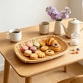 thumbnail image 5 of SLYNSHome Serving Tray Handwoven Bamboo Round Storage Basket, Natural Woven Fruit Bread Snack Holder for Kitchen Table Counter Farmhouse Home Decor, 5 of 6