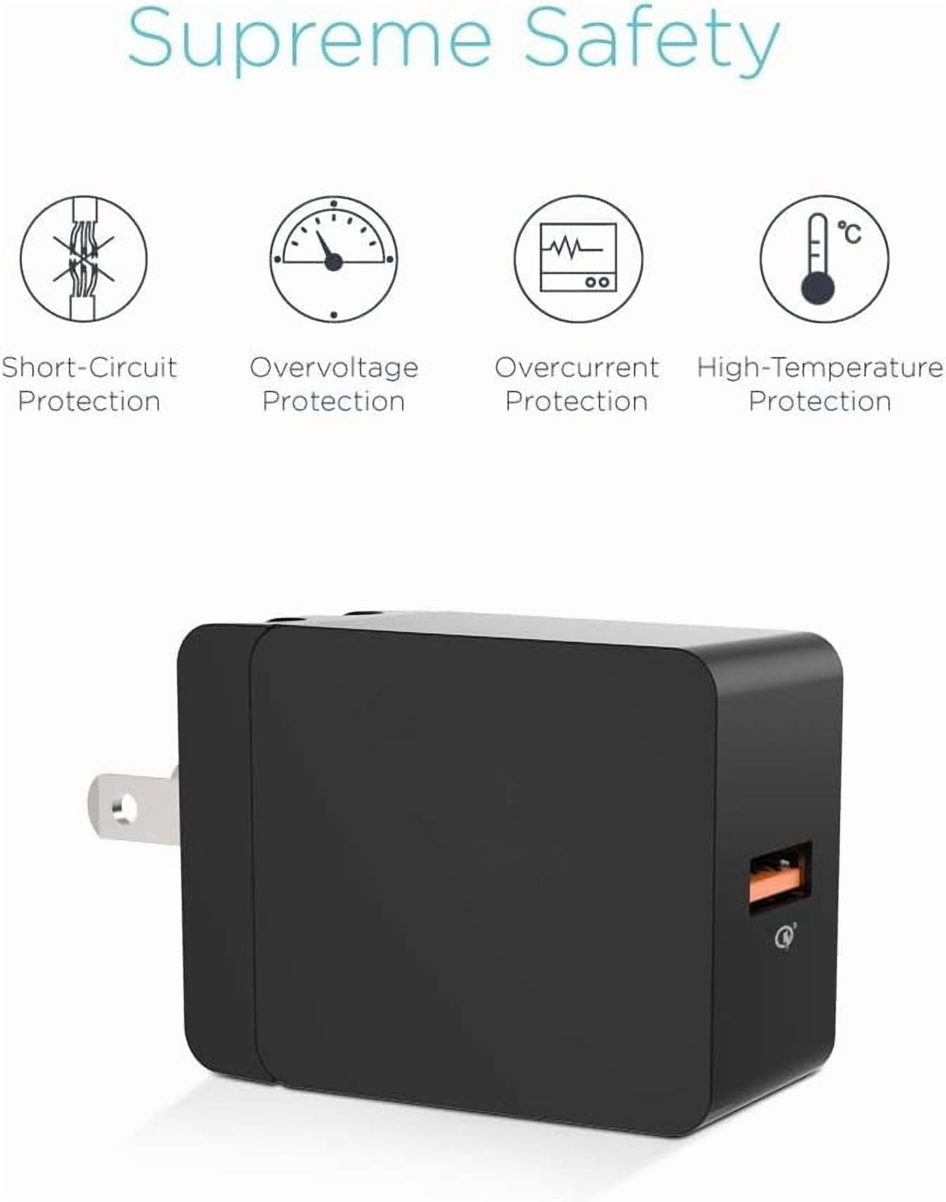 18W Fast Home Charger 6ft Long USB-C Cable for Samsung Galaxy S23/FE/Plus/Ultra/S24/FE/Plus/Ultra - Power Cord Wall AC Adapter Long Wire QC3