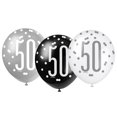 thumbnail image 2 of Unique Party - Globos de Látex para Cumpleaños Diseño Glitz- Pack de 6 (50), 2 of 2