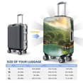 thumbnail image 4 of Kdxio Lake Forest Dinosaur Pattern Luggage Cover for Travel,Elastic and Durable,Fits 18-32 Inch,Anti-Scratch Suitcase Protector-No luggage included, 4 of 5