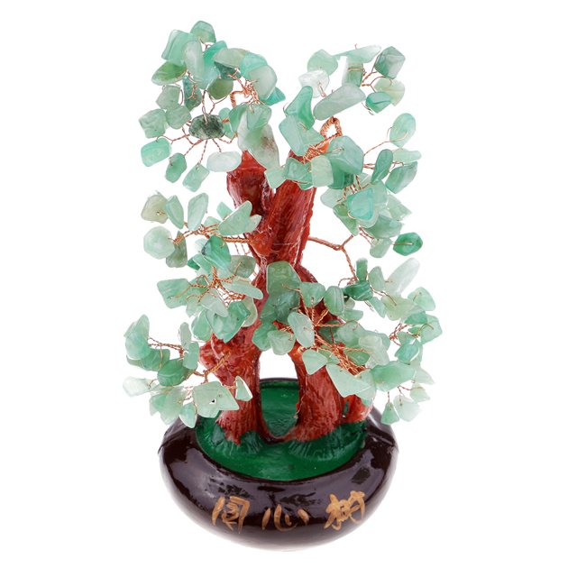 Adornos de Plantas en Macetas Artificial de Cristal Árbol de Dinero Sunnimix Característica China Verde 16 x 8 cm