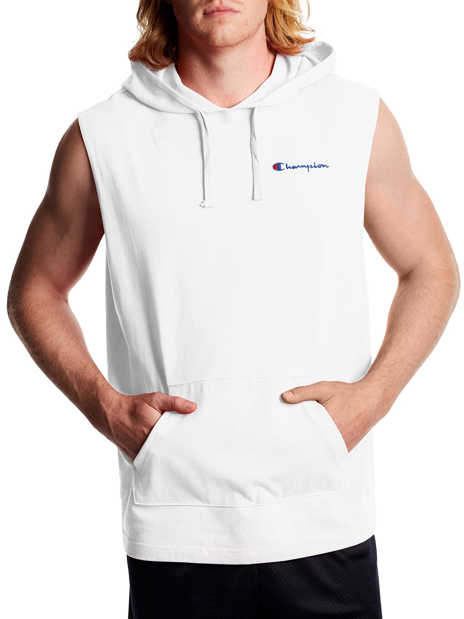 champion sleeveless hoodie mens