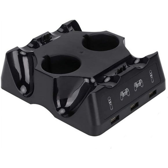 Station de Charge USB ZOUSSIQI à 4 Ports, Base de Chargeur pour PS4 pour 4 Manettes VR/PS Move, CA919-19593